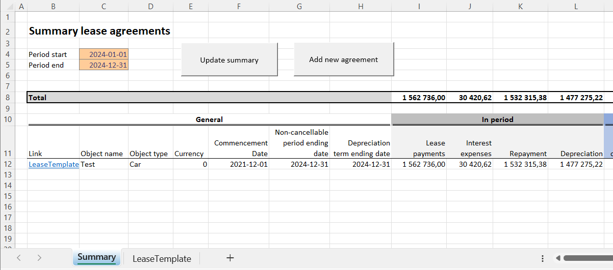 IFRS 16 Excel Lease Accounting Tool