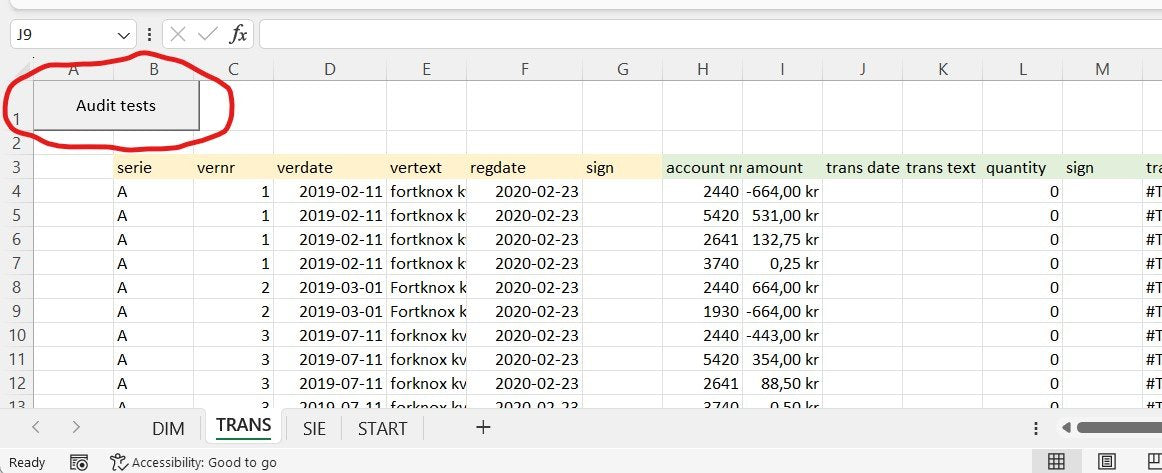 SIE4 to Excel converter