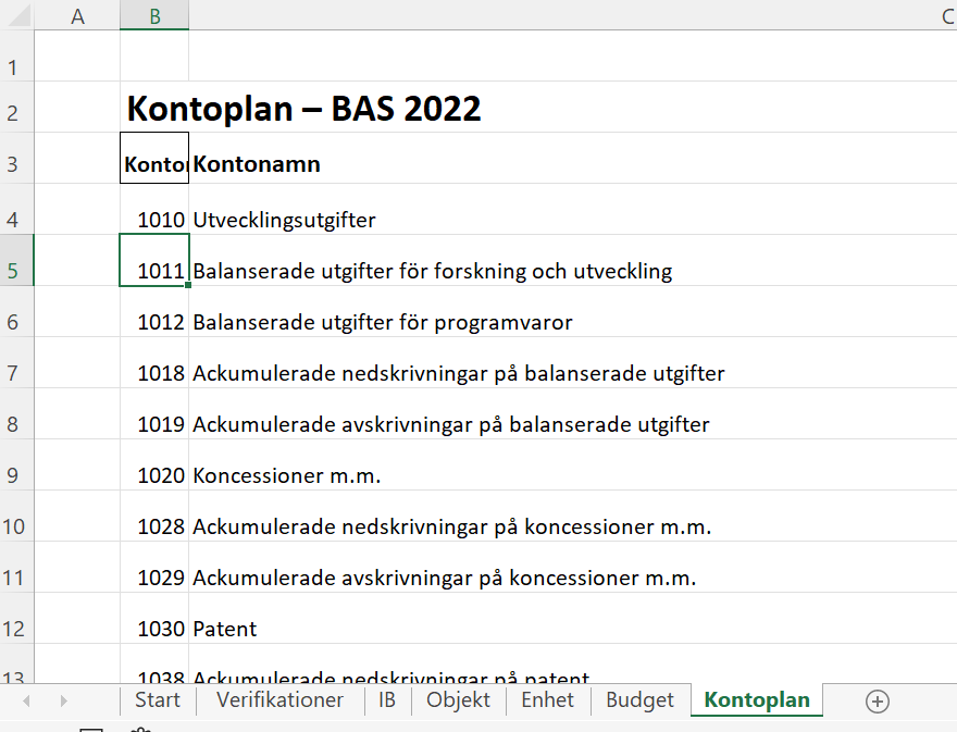 Excel to SIE4 converter